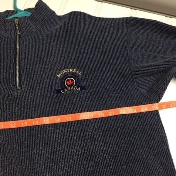 Vintage Montreal Canada Half Zip Pullover Sweater - Picture 7 of 8